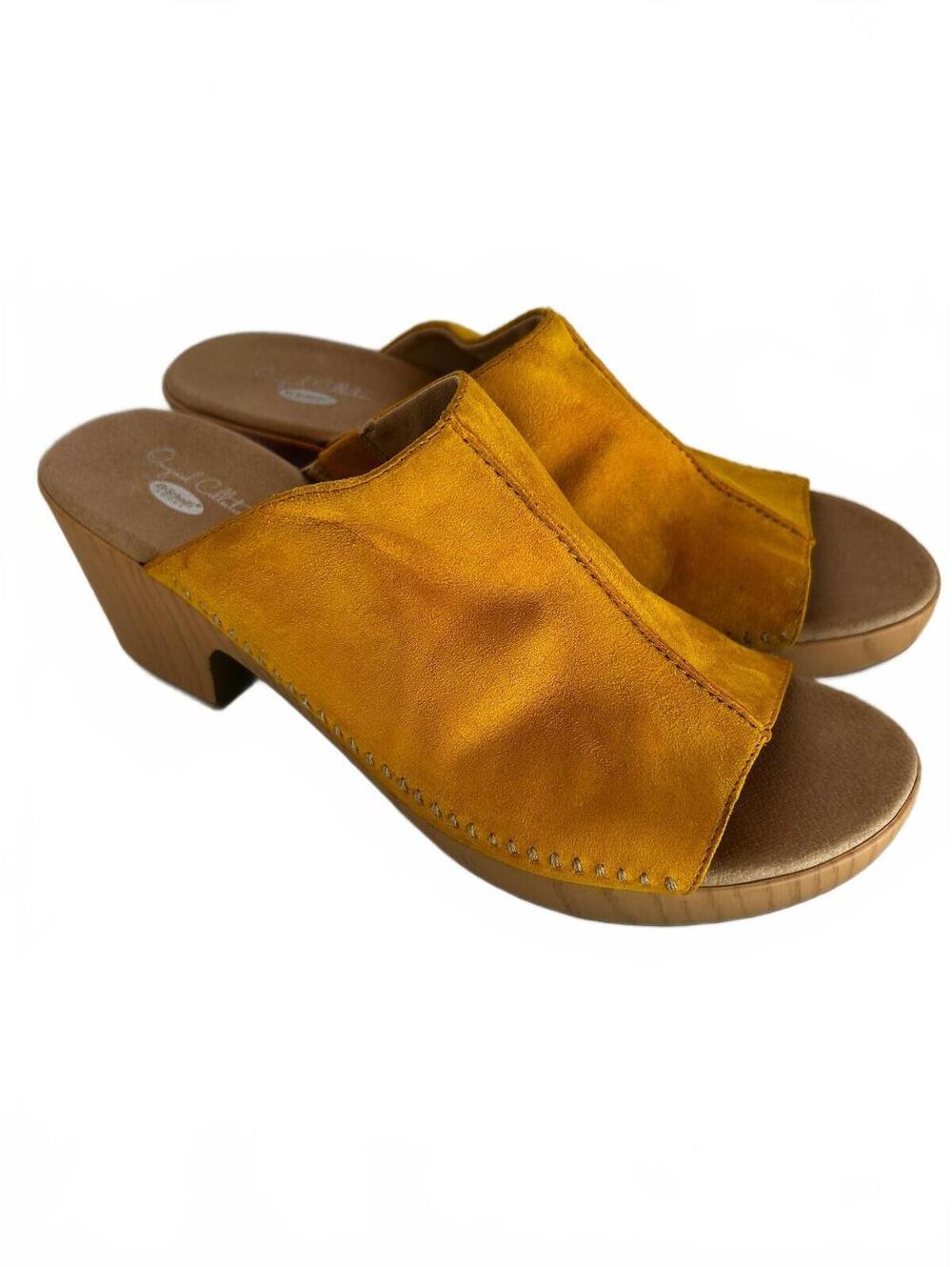 NWOT Dr. Scholl's Original Mustard Suede Sandals Women’s 10